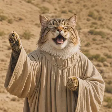 One singer from the cat choir Closed on Sunday choir