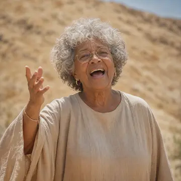 One singer from the grandmas Closed on Sunday choir