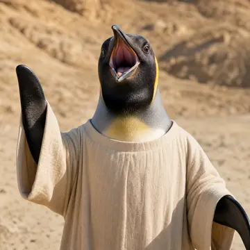 One singer from the penguins Closed on Sunday choir