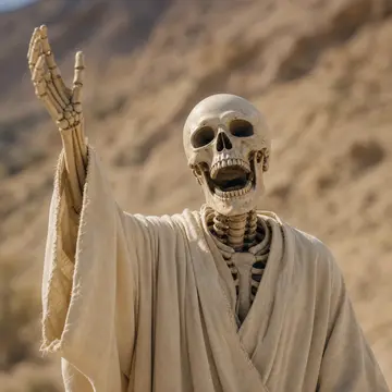 One singer from the halloween skeletons Closed on Sunday choir