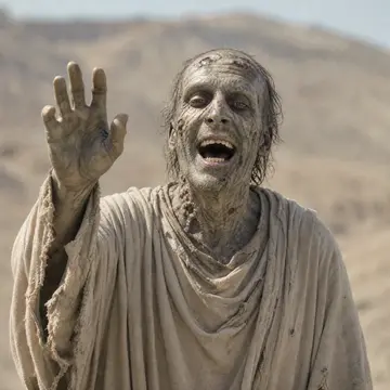 One singer from the zombie choir Closed on Sunday choir